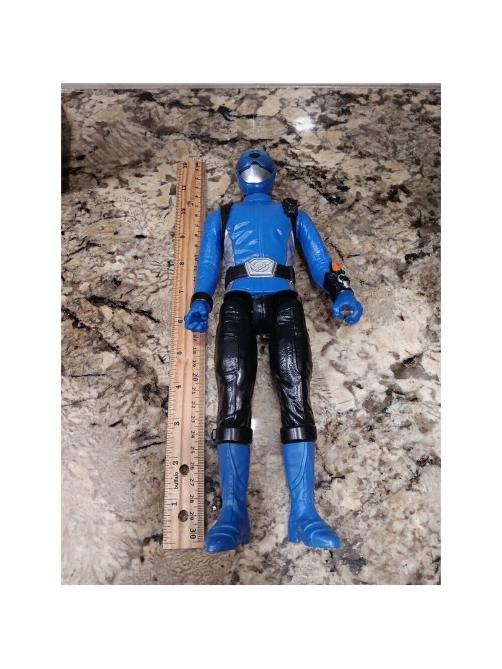 2018 Power Rangers 12" Lighting Collection Beast Morphers Blue Ranger Large - Picture 15 of 15